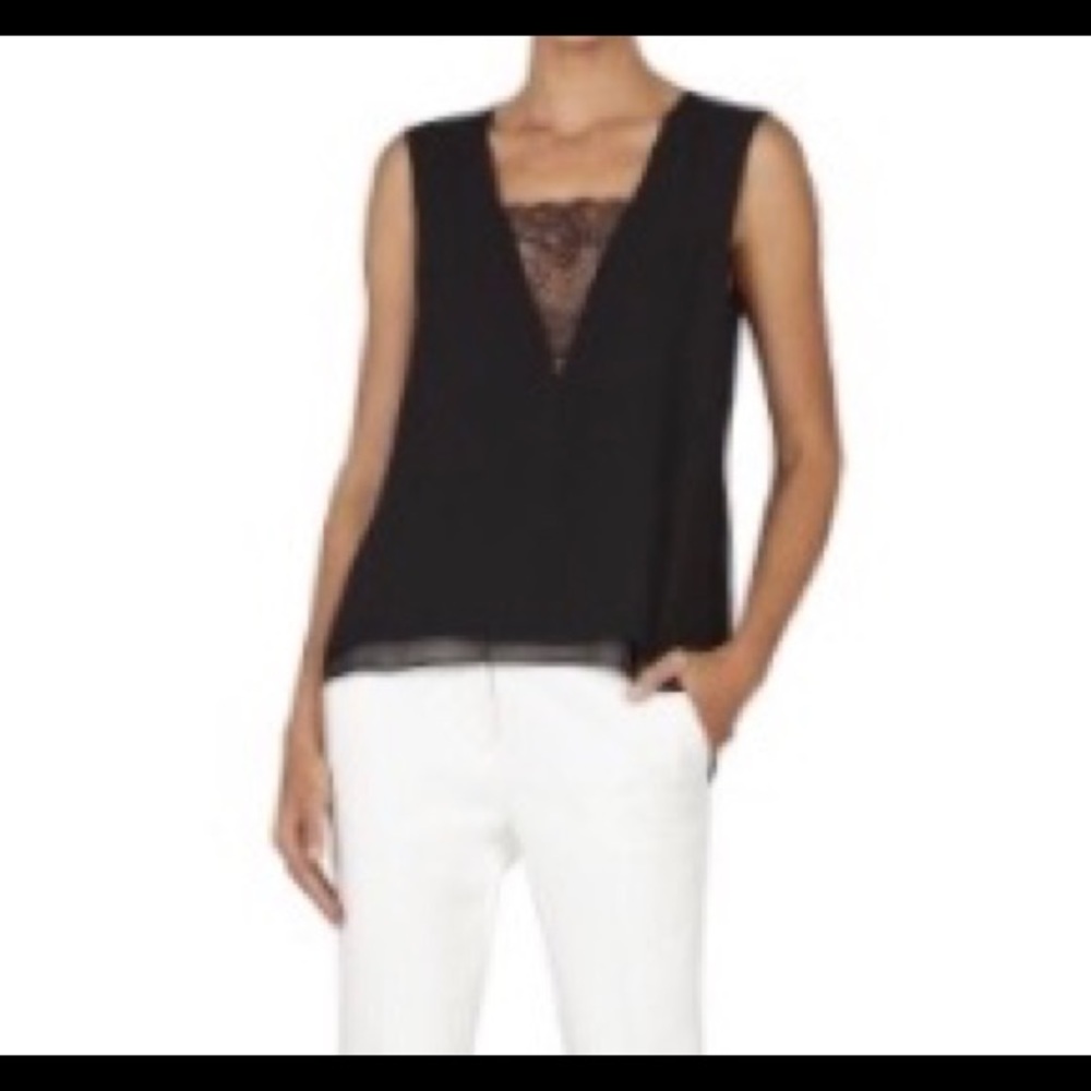 BCBG Mishelle Lace Insert Tank